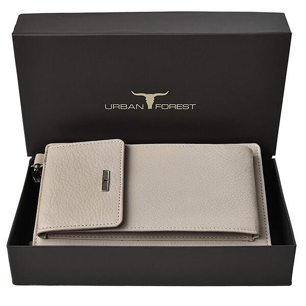 Ruby Beige Customized Urban Forest Leather Sling Wallet for Women