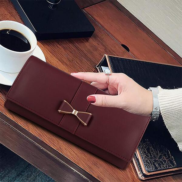 Maroon Customized Faux Leather Clutch