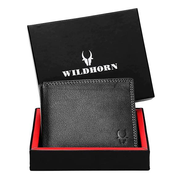 Jade Black Customized Wildhorn Men's Leather Wallet