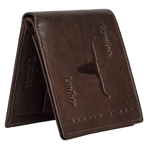 Brown Customized Urban Forest Leather Wallet and Premium Keychain Combo Set