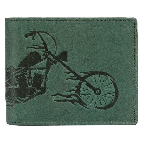 Vintage Green Customized RFID Blocking Men's Leather Wallet
