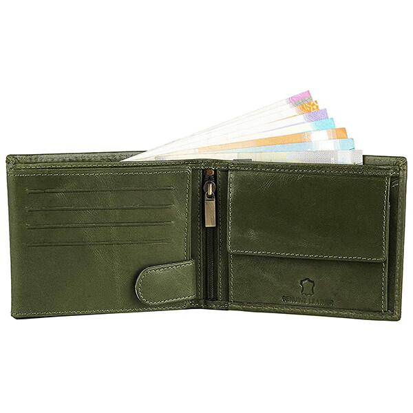 Green Customized WildHorn Leather Men's Wallet