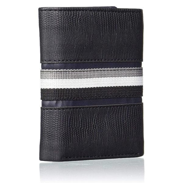 Black Customized Baggit Faux Leather Unisex Tri Fold Wallet