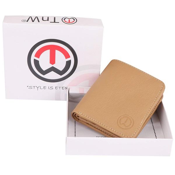 Beige Customized Leather Wallet