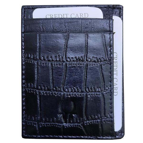 Black Customized Wildhorn Leather Men's Wallet