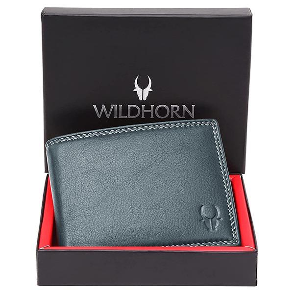 Ash Grey Customized WILDHORN Leather Wallet for Men