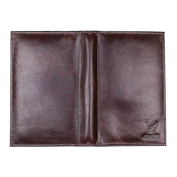 Brown Customized Genuine Leather Regular Wallet Card Holder with Multi Pockets