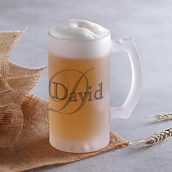 Beer Monogram Buy Modern Name Monogram Customized Photo Printed Beer Mug | yourPrint