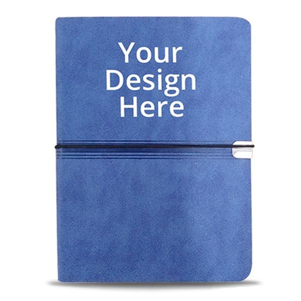Denim Blue Customized Photo Printed Notebook Diary - A5