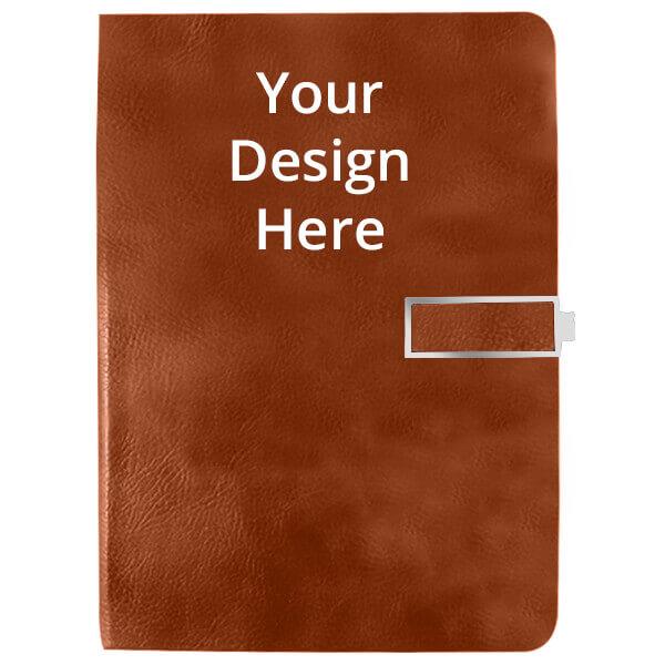 Almond Brown Customized Photo Printed Notebook Diary - A5