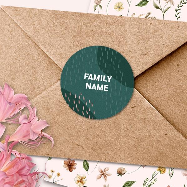 Envelope Sticker Seal Buy Dark Green Customized Printed Envelope Seal Sticker | yourPrint