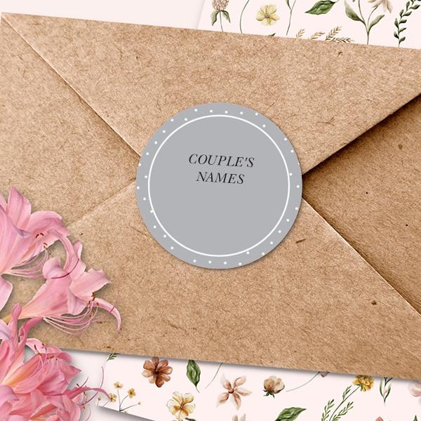 Envelope Sticker Seal Buy Grey Customized Printed Envelope Seal Sticker | yourPrint