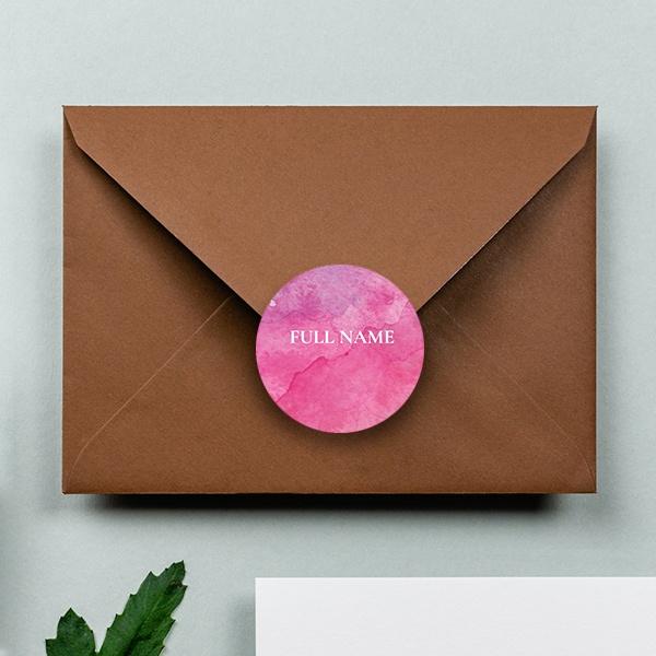 Envelope Sticker Seal Buy Pink Customized Printed Envelope Seal Sticker | yourPrint