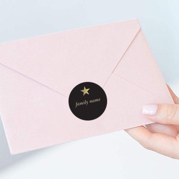 Envelope Sticker Seal Buy Black Customized Printed Envelope Seal Sticker | yourPrint