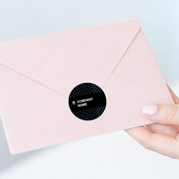 Envelope Sticker Seal Buy Black Patterned Customized Printed Envelope Seal Sticker | yourPrint