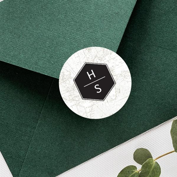 Envelope Sticker Seal Buy Initials Customized Printed Envelope Seal Sticker | yourPrint