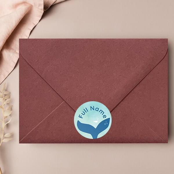 Envelope Sticker Seal Buy Aqua Customized Printed Envelope Seal Sticker | yourPrint