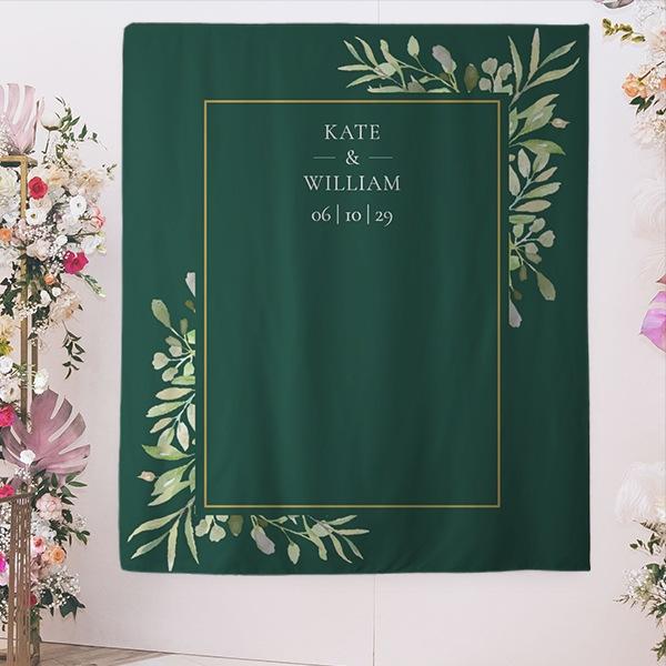 Emplify Backdrop Buy Emerald Greenery Customized Vinyl Flex Print Backdrop | yourPrint