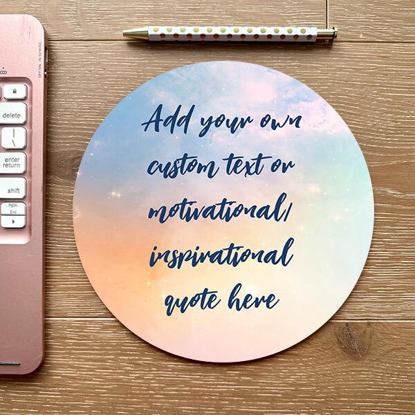 Watercolor Abstract Design Customized Printed Circle Mousepad Photo Mouse Pad