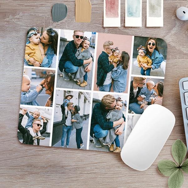 10 Photo Collage Customized Printed Rectangle Mousepad Photo Mouse Pad