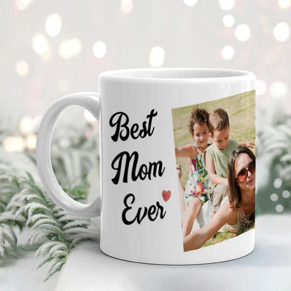 Best Mom Ever Modern Photo Customized Photo Printed Coffee Mug