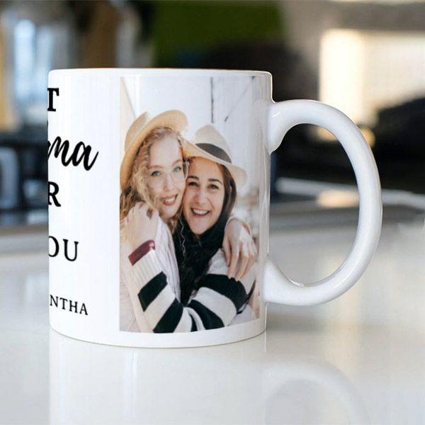 Best Grandma Ever Grandkids 2 Photo Collage Customized Photo Printed Coffee Mug