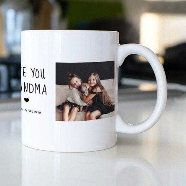 Two Photo Handwritten Text Customized Photo Printed Coffee Mug