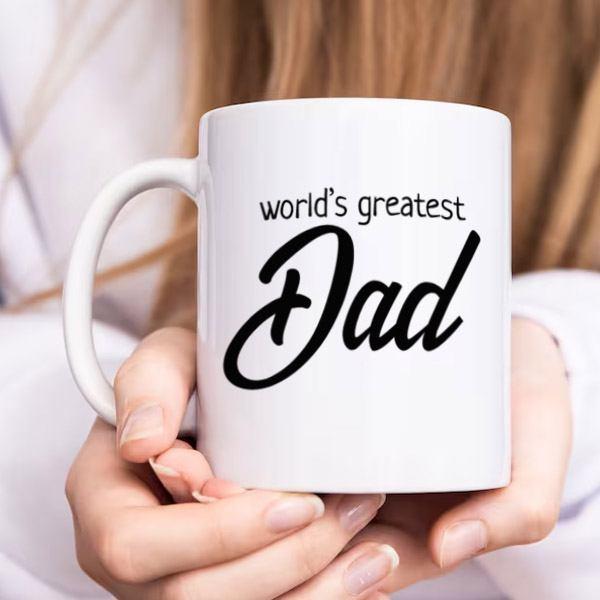World’s Greatest Dad Customized Photo Printed Coffee Mug