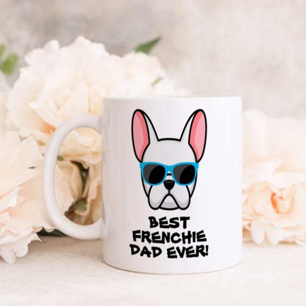 Best Frenchie Dad Father's Day White Customized Photo Printed Coffee Mug