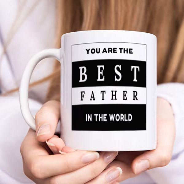 Best Father in The World Customized Photo Printed Coffee Mug