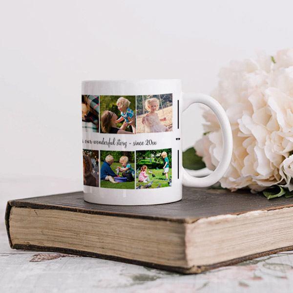 10 Photo Collage Your Text Family Modern Customized Photo Printed Coffee Mug