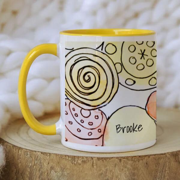 Abstract Design Customized Photo Printed Coffee Mug