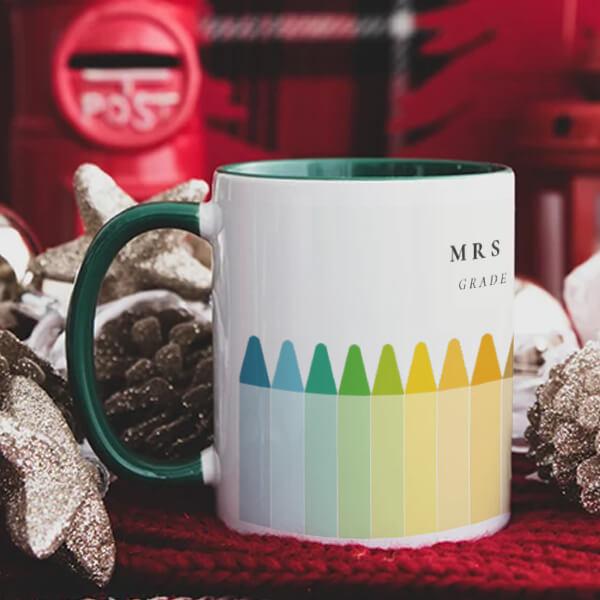 Kids Colorful Rainbow Colors Design Customized Photo Printed Coffee Mug