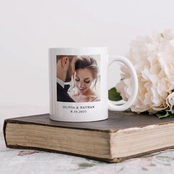 Two Photo Custom Wedding Anniversary Customized Photo Printed Coffee Mug