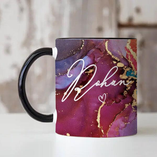 Watercolor Marble Design Customized Photo Printed Coffee Mug