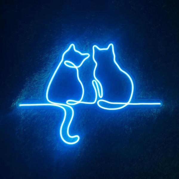Cute Cats Neon Sign Wall Hanging