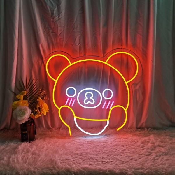 Cool Teddy Neon Sign Wall Hanging