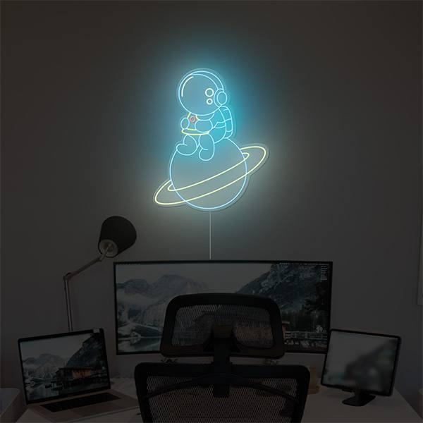 Lost Astronaut Neon Sign Wall Hanging