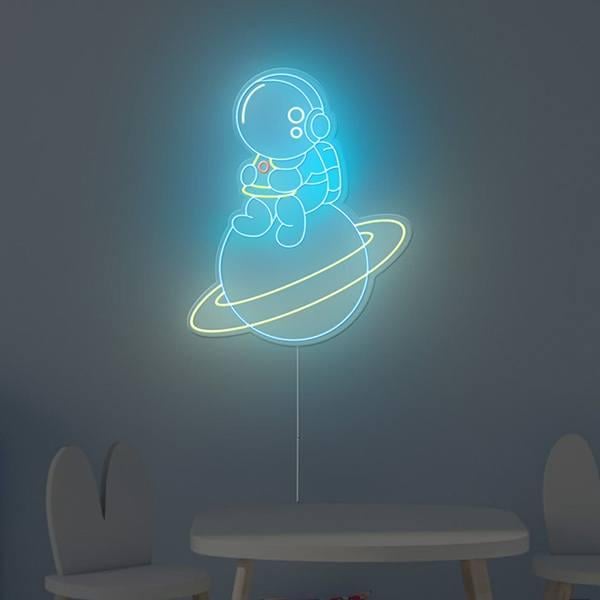 Lost Astronaut Neon Sign Wall Hanging