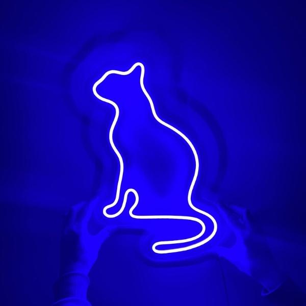 Nigh Cat Neon Sign Wall Hanging