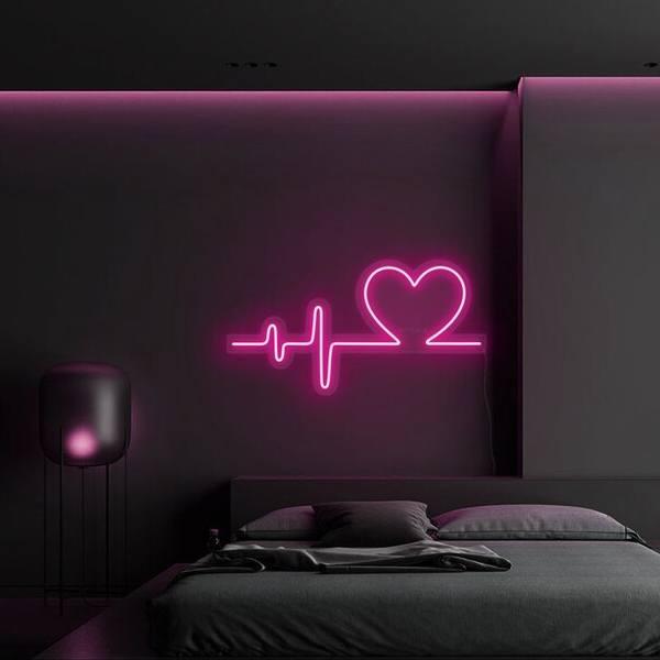 Heartbeat Neon Sign Wall Hanging