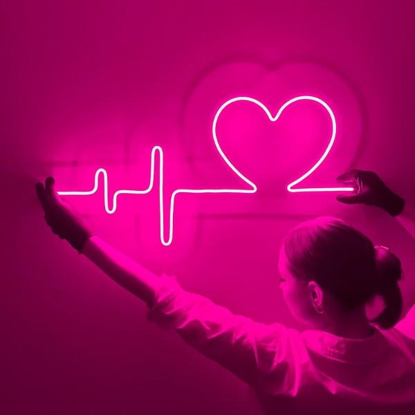 Heartbeat Neon Sign Wall Hanging