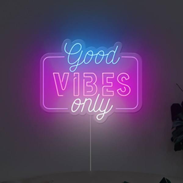 Good Vibes Only Neon Sign Wall Hanging
