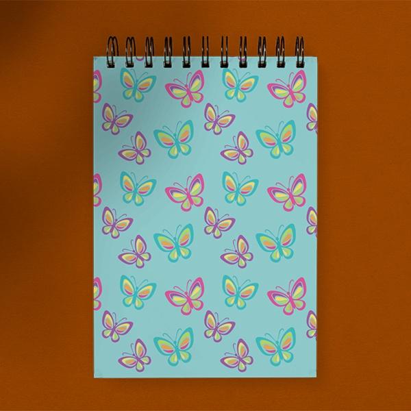 Notepad Pattern Print Buy Pretty Butterfly Pattern Blue Customized Photo Printed Notepad ...