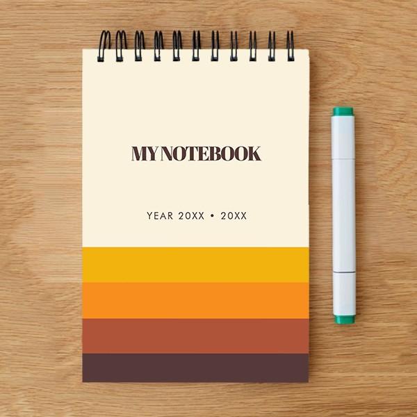 Buy Watercolor Line Art Retro Design Customized Photo Printed Notepad ...