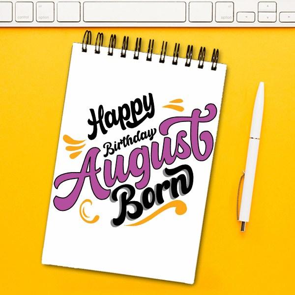 August Notepad Buy Happy Birthday August Born Customized Photo Printed Notepad | yourPrint