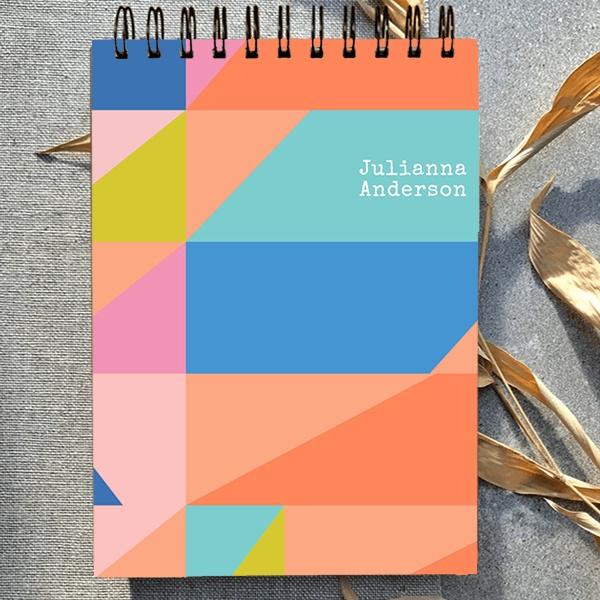 Buy Bright Colorful Geometric Shapes Customized Photo Printed Notepad ...