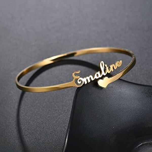 Heart with Name Customized Unisex Name Bracelet