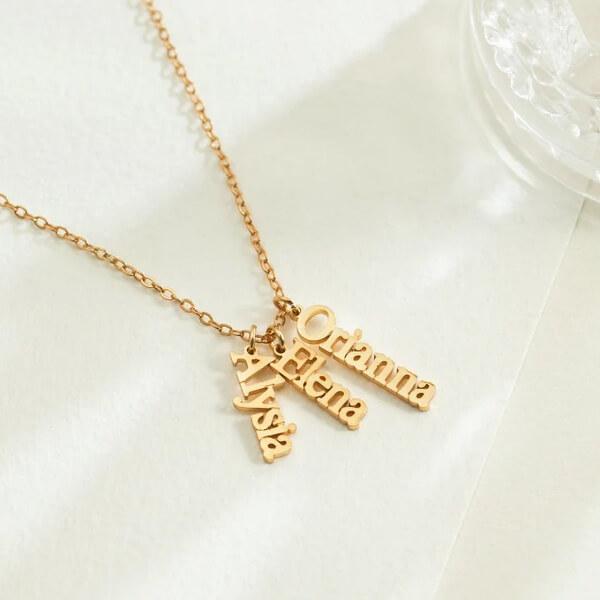 Several Names Buy Vertical Multiple Names Customized Name Necklace Pendants | yourPrint