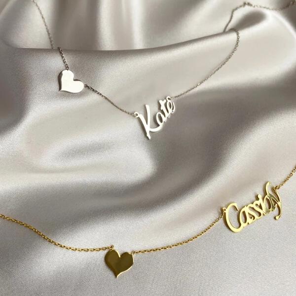 Modern Handwriting Name with Name Customized Name Necklace Pendants